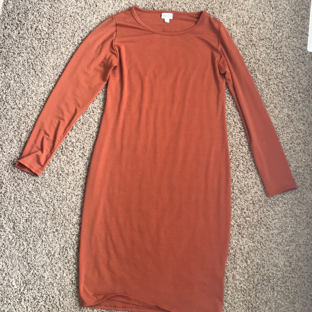 Burnt orange LuLaRoe Debbie Dress